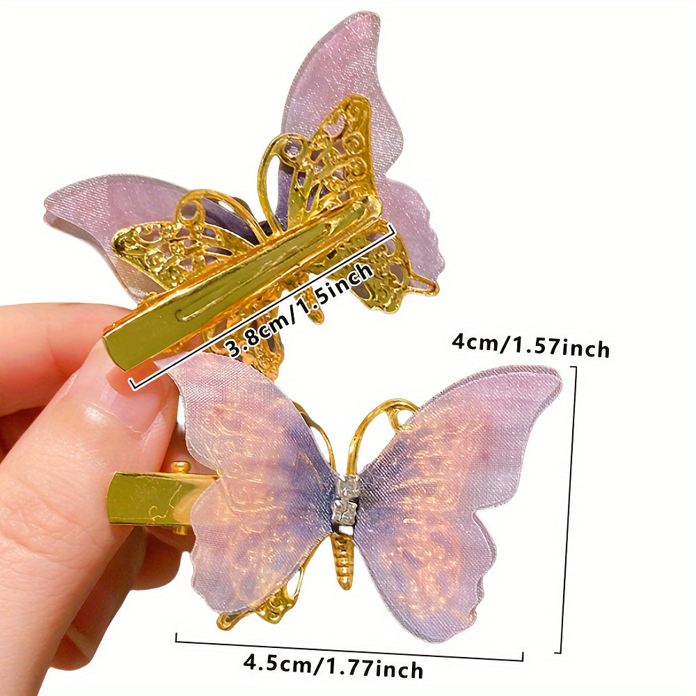 Colorful Butterfly Hair Clips Set