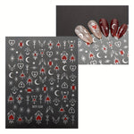 Load image into Gallery viewer, 9 Sheet Nail Art Stickers - Sun, Star, Moon Design
