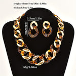 Load image into Gallery viewer, Retro Tortoise Shell Acrylic Jewelry Set
