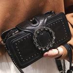 Load image into Gallery viewer, Retro Rhinestone Buckle Punk Crossbody Bag
