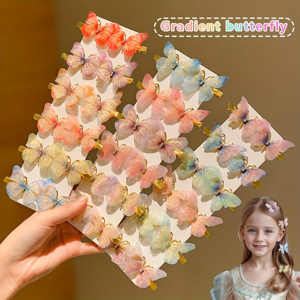 Colorful Butterfly Hair Clips Set