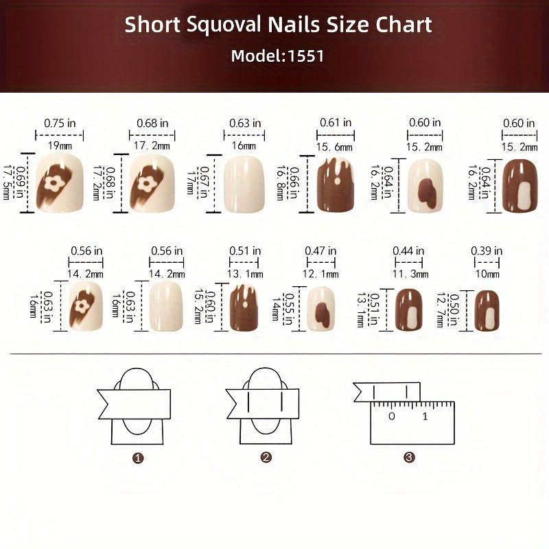 Short Squoval Press-On Nails Set