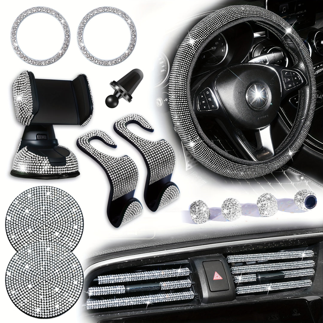 18pcs Diamond Car Interior Set