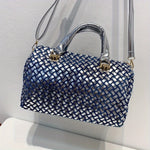 Load image into Gallery viewer, Denim Rivet Boston Bag
