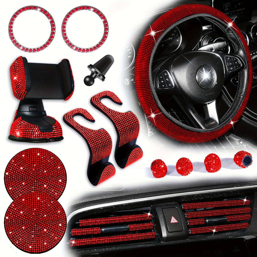 18pcs Diamond Car Interior Set