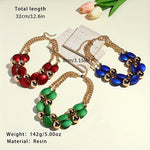 Load image into Gallery viewer, Elegant Resin Bead Statement Necklace
