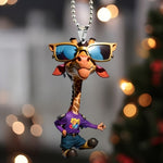 Load image into Gallery viewer, Cool Giraffe Hip-Hop Car Ornament
