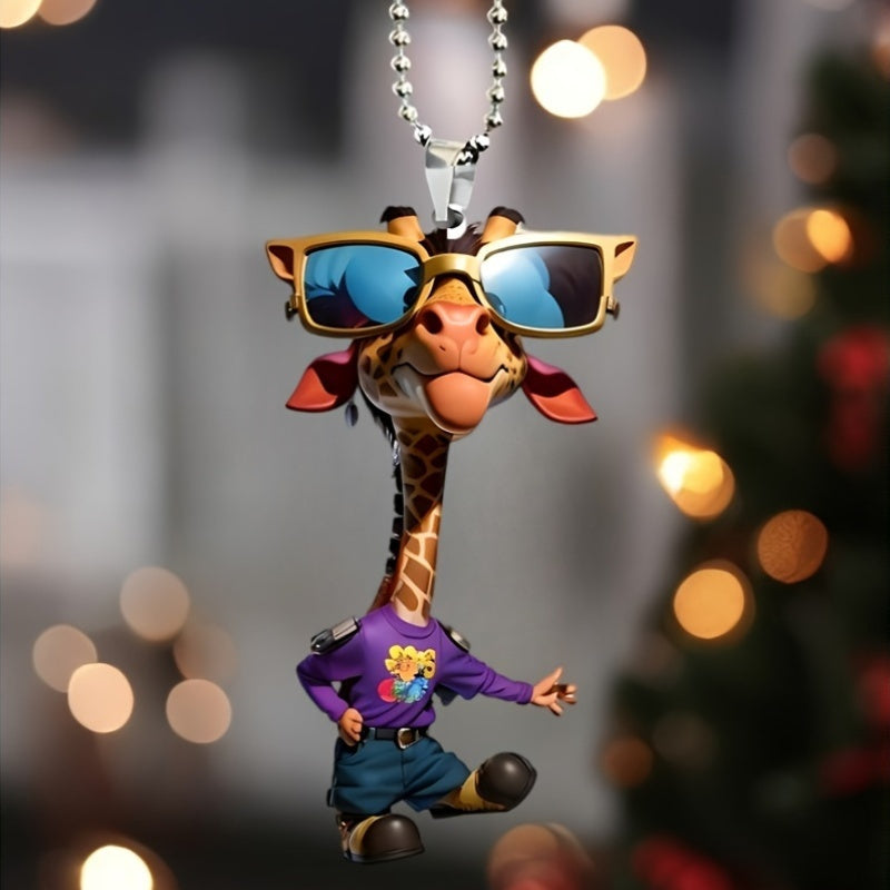 Cool Giraffe Hip-Hop Car Ornament