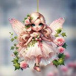 Load image into Gallery viewer, Flower Fairy Pendant - Fantasy Car, Key, or Backpack Charm
