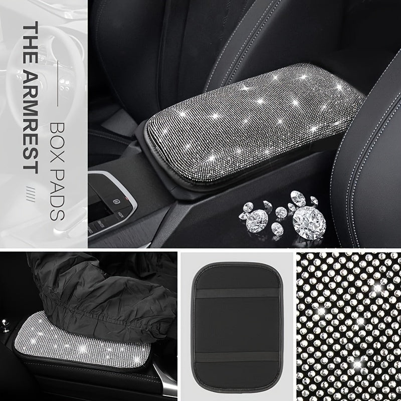 Shiny Bling Car Accessories Set for Ladies