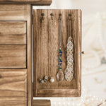 Load image into Gallery viewer, Rustic Wooden Jewelry Organizer Box with Mirror
