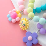 Load image into Gallery viewer, 3pcs Cute Sun Flower Pendant Color Block Beaded Bracelet Set for Girls
