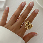 Load image into Gallery viewer, Elegant Beaded Cluster Ring
