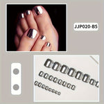 Load image into Gallery viewer, Metallic Silver Mirror Toenails
