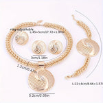 Load image into Gallery viewer, Golden Rhinestone Jewelry Set
