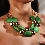 Load image into Gallery viewer, Elegant Resin Bead Statement Necklace
