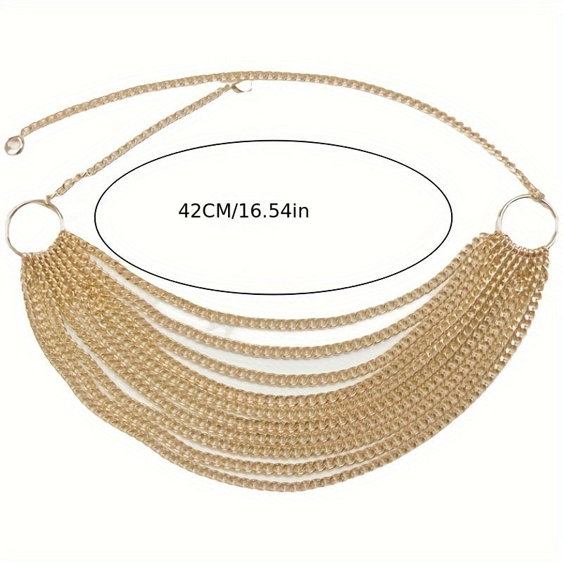 Golden Layered Chain Belt