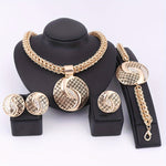 Load image into Gallery viewer, Golden Rhinestone Jewelry Set
