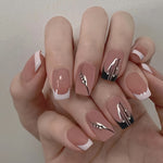 Load image into Gallery viewer, Glossy Nude French Tip Nails
