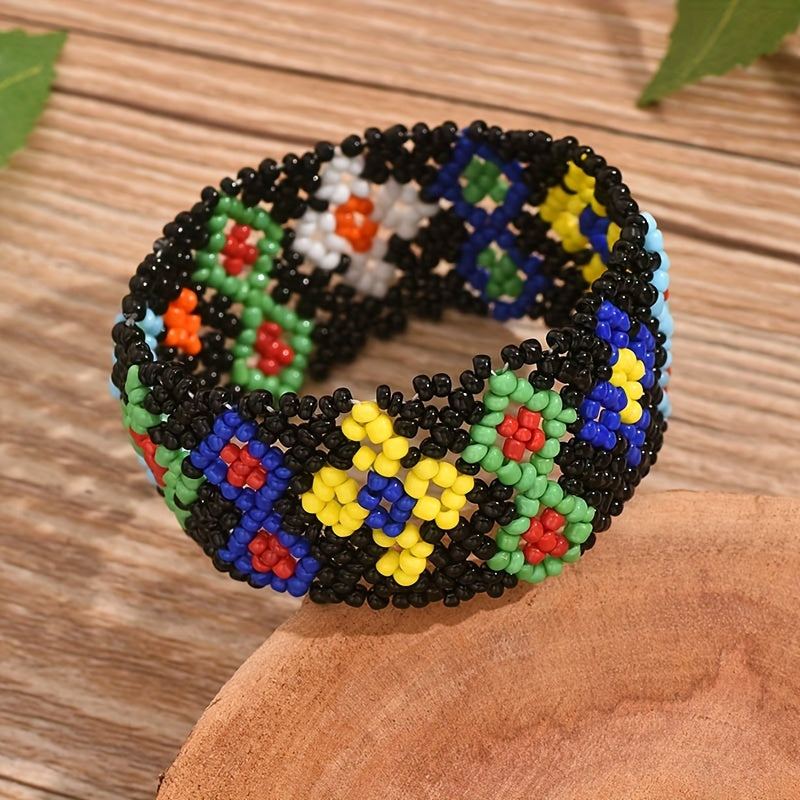 Handmade Geometric Beaded Bracelet