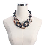 Load image into Gallery viewer, Retro Acrylic Leopard Leather Choker Necklace
