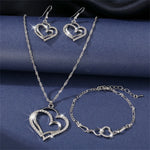 Load image into Gallery viewer, Double Heart Jewelry Set
