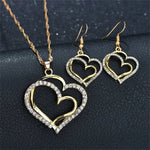 Load image into Gallery viewer, Double Heart Jewelry Set
