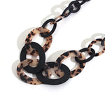 Load image into Gallery viewer, Retro Acrylic Leopard Leather Choker Necklace
