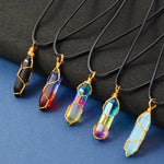 Load image into Gallery viewer, Rainbow Crystal Hexagon Pendant Necklace Set
