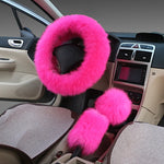 Load image into Gallery viewer, Fur Steering Wheel Cover Set
