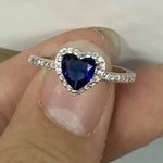 Load image into Gallery viewer, Princess Cut Moissanite Zircon Heart Ring
