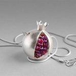 Load image into Gallery viewer, Pomegranate Pendant Necklace – Trendy Wedding Charm for Women
