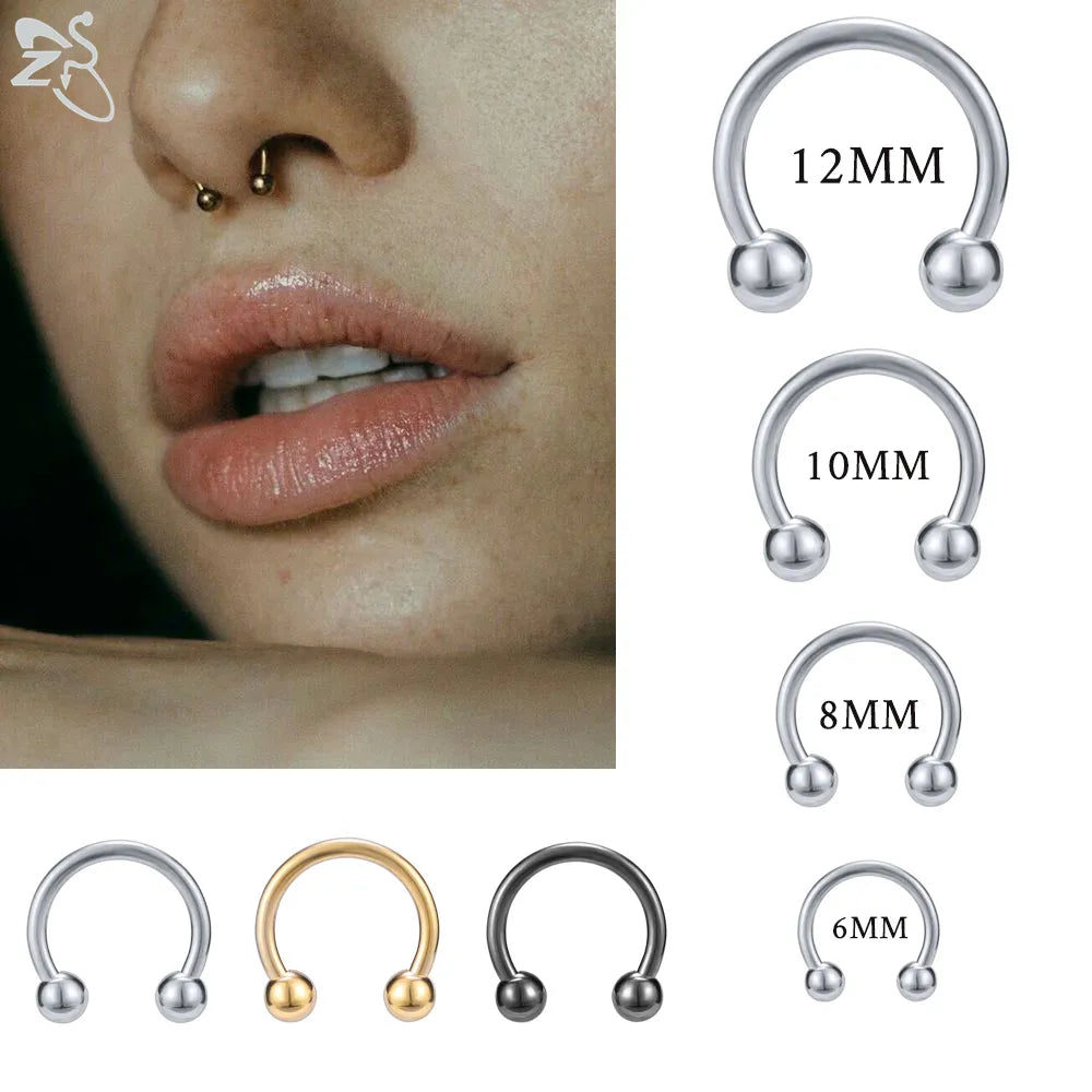 ZS Stainless Steel Nose Ring