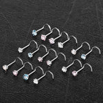 Load image into Gallery viewer, Surgical Steel Heart Nose Ring Set
