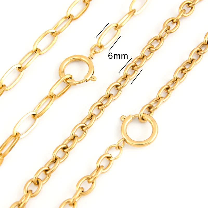 Stainless Steel Chunky Link Chain Necklace for ladies