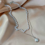 Load image into Gallery viewer, Kpop Double Layer Pearl Choker
