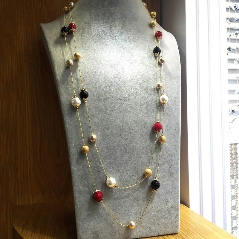 Colorful Beads Long Necklace