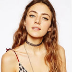 Load image into Gallery viewer, Vintage Retro Black Plastic Choker Necklace
