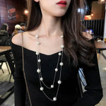 Load image into Gallery viewer, Trendy Geometric Pearl Pendant Necklace
