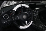 Load image into Gallery viewer, Diamond-Embellished PU Leather Steering Wheel Cover
