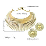 Load image into Gallery viewer, Exaggerated Gold Torque Choker Set
