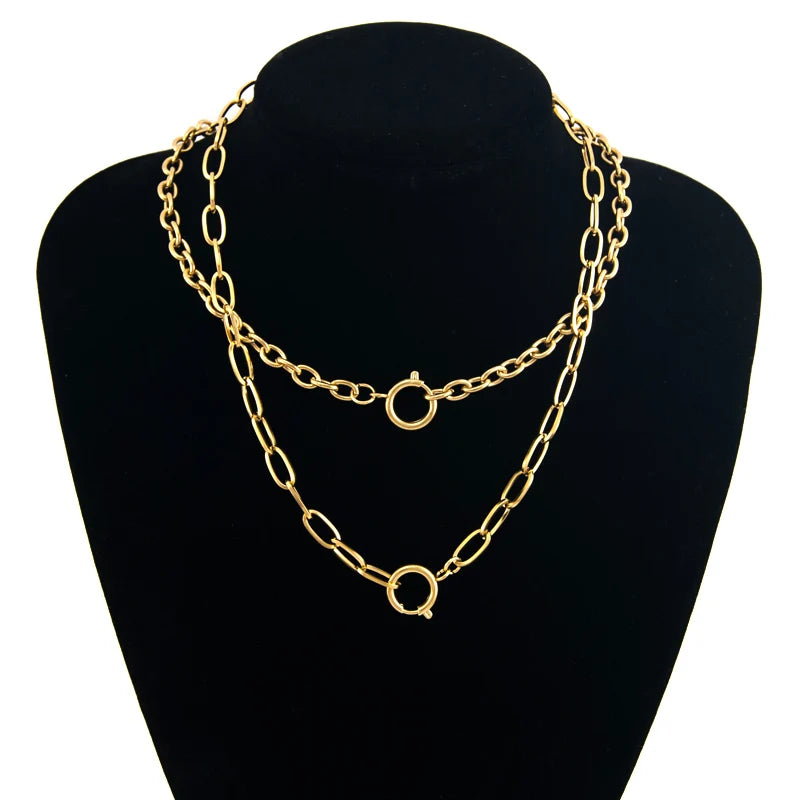 Stainless Steel Chunky Link Chain Necklace for ladies