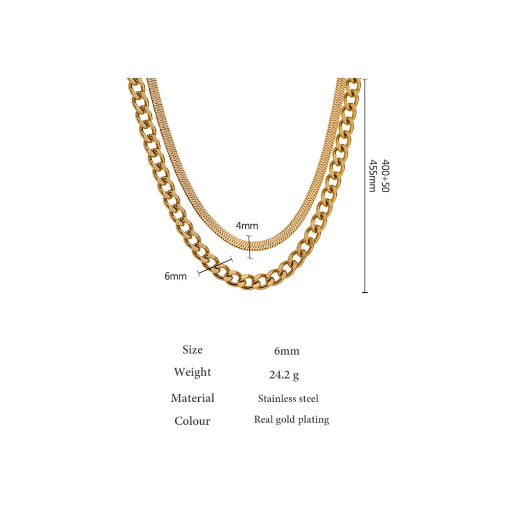 Gold Layered Chain Necklace