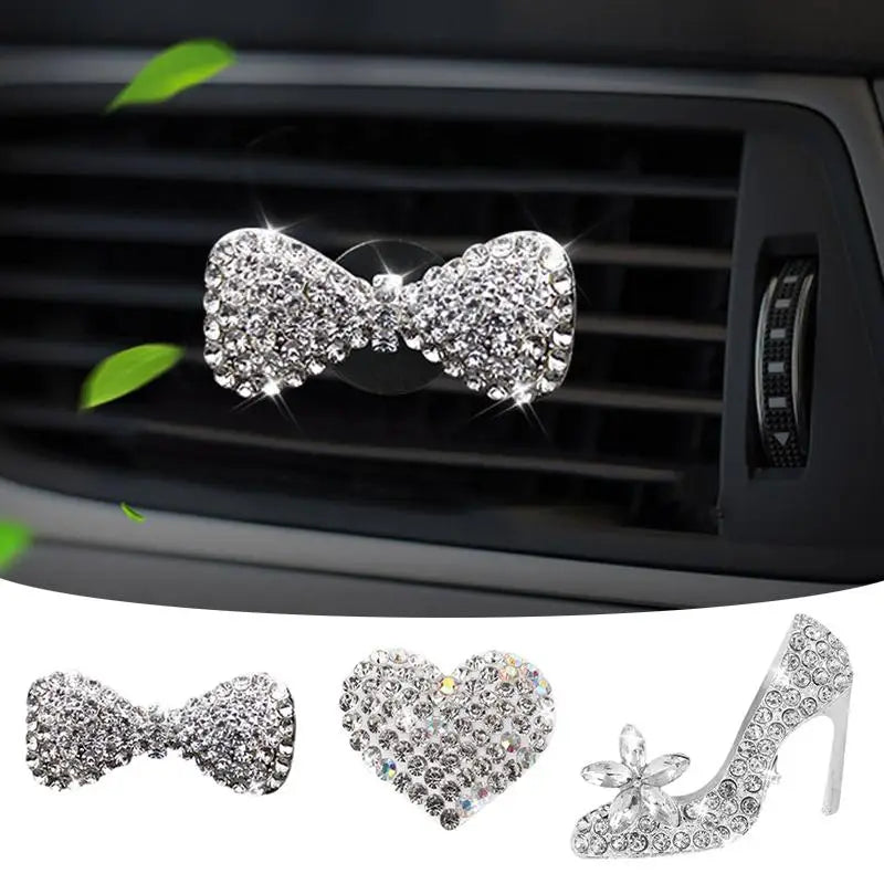 Bling Diamond Car Perfume Clip