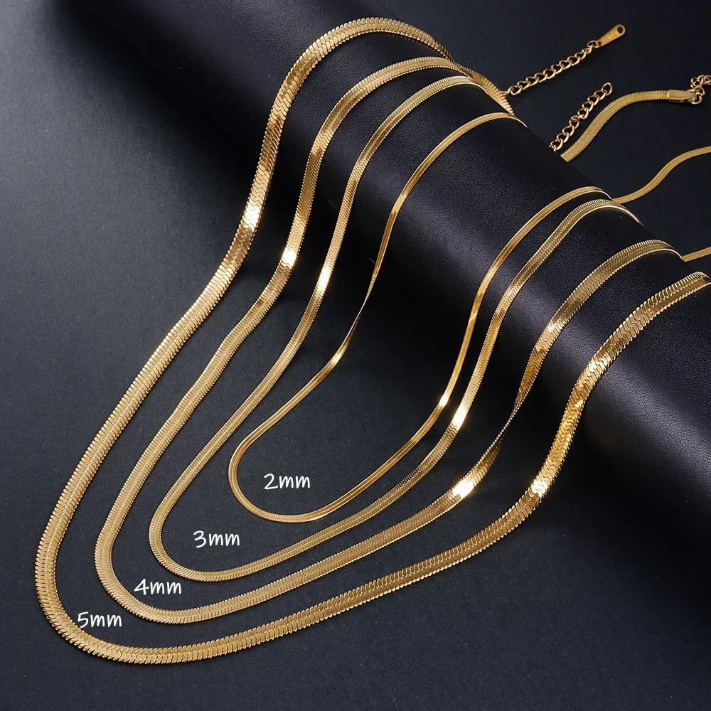 Gold Snake Chain Necklace