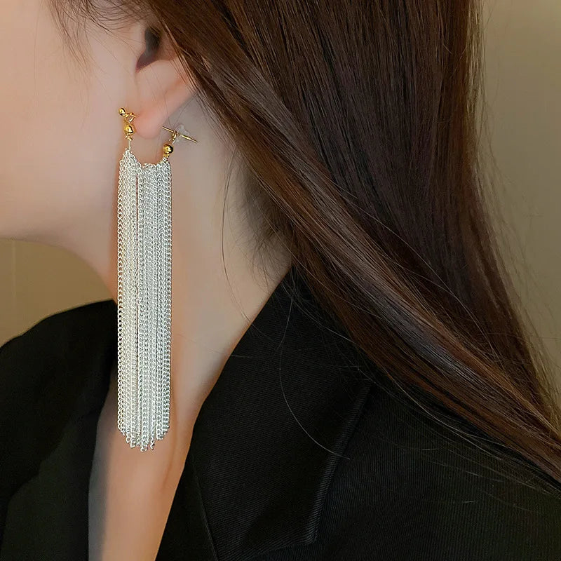 Elegant Long Tassel Earrings