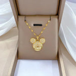 Load image into Gallery viewer, Cartoon Mouse Zircon Necklace
