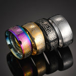 Load image into Gallery viewer, Islamic Scripture Stainless Steel Ring
