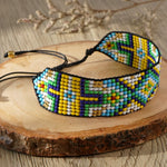 Load image into Gallery viewer, Handmade Boho Glass Bead Bracelet - Colorful Adjustable Jewelry
