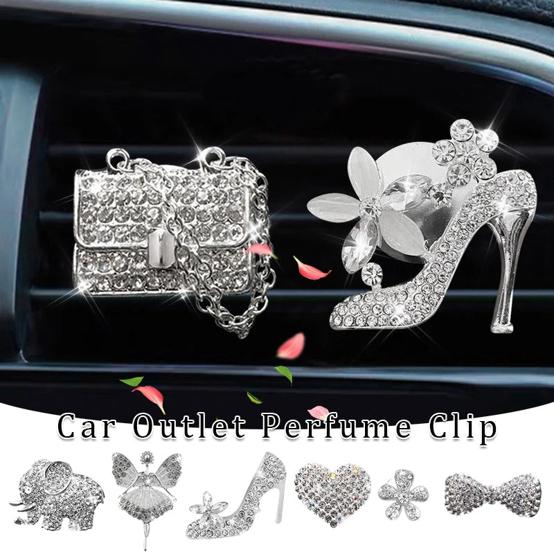 Bling Diamond Car Perfume Clip